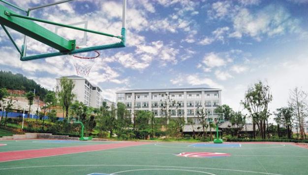 2022年四川省绵阳农业学校录取分数线是多少--篮球场